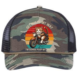 Get Out Of My Way Gonna Poop My Pants Funny Adult Humor Meme Retro Rope Trucker Hat Cap