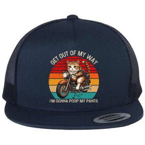 Get Out Of My Way Gonna Poop My Pants Funny Adult Humor Meme Flat Bill Trucker Hat