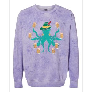 German Octopus Oktoberfest Funny Bavarian Festival Colorblast Crewneck Sweatshirt