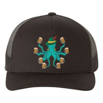 German Octopus Oktoberfest Funny Bavarian Festival Yupoong Adult 5-Panel Trucker Hat