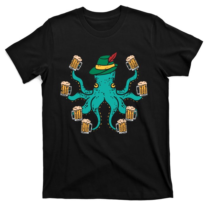 German Octopus Oktoberfest Funny Bavarian Festival T-Shirt