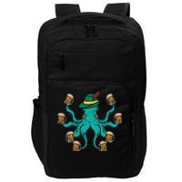 German Octopus Oktoberfest Funny Bavarian Festival Impact Tech Backpack