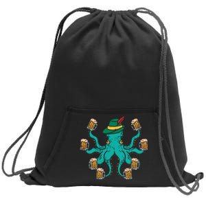 German Octopus Oktoberfest Funny Bavarian Festival Sweatshirt Cinch Pack Bag