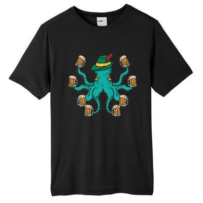 German Octopus Oktoberfest Funny Bavarian Festival Tall Fusion ChromaSoft Performance T-Shirt