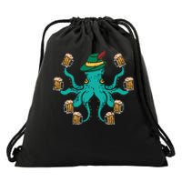 German Octopus Oktoberfest Funny Bavarian Festival Drawstring Bag