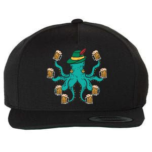 German Octopus Oktoberfest Funny Bavarian Festival Wool Snapback Cap