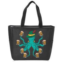 German Octopus Oktoberfest Funny Bavarian Festival Zip Tote Bag