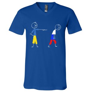 Get Out Of Ukraine Cute Gift And Show Your Support For Ukraine Gift V-Neck T-Shirt