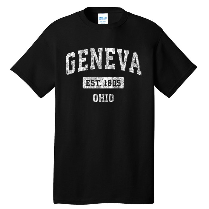 Geneva Ohio Oh Vintage Sports Tall T-Shirt