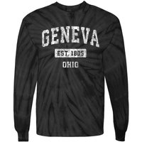 Geneva Ohio Oh Vintage Sports Tie-Dye Long Sleeve Shirt