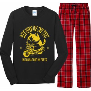 Get Out Of My Way Gonna Poop My Pants Funny Adult Humor Meme Long Sleeve Pajama Set