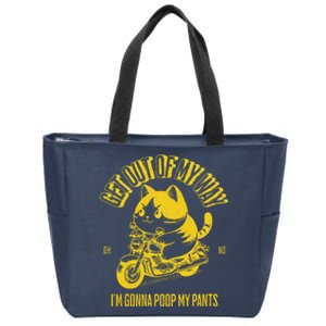 Get Out Of My Way Gonna Poop My Pants Funny Adult Humor Meme Zip Tote Bag