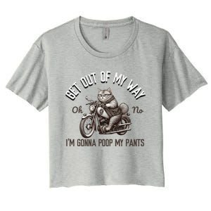 Get Out Of My Way Gonna Poop My Pants Funny Adult Humor Meme Women's Crop Top Tee