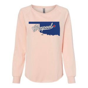 Glenpool Oklahoma Ok Map Womens California Wash Sweatshirt