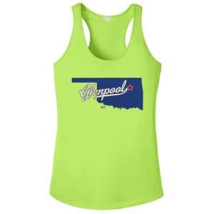 Glenpool Oklahoma Ok Map Ladies PosiCharge Competitor Racerback Tank