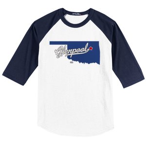 Glenpool Oklahoma Ok Map Baseball Sleeve Shirt