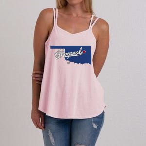 Glenpool Oklahoma Ok Map Women's Strappy Tank