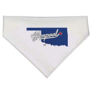 Glenpool Oklahoma Ok Map USA-Made Doggie Bandana