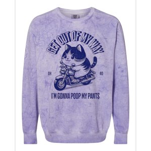 Get Out Of My Way Gonna Poop My Pants Funny Adult Humor Meme Colorblast Crewneck Sweatshirt