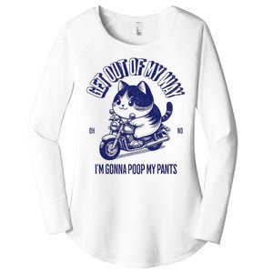 Get Out Of My Way Gonna Poop My Pants Funny Adult Humor Meme Women's Perfect Tri Tunic Long Sleeve Shirt