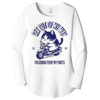 Get Out Of My Way Gonna Poop My Pants Funny Adult Humor Meme Women's Perfect Tri Tunic Long Sleeve Shirt