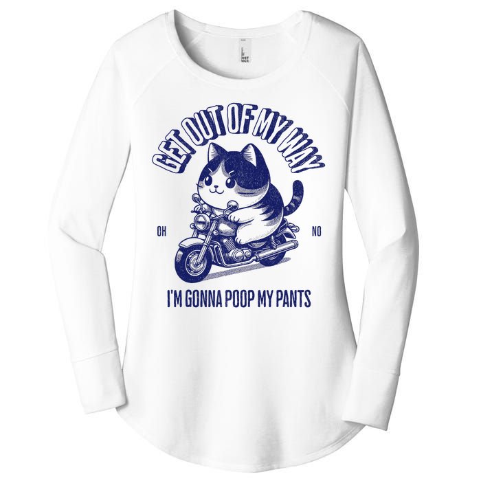 Get Out Of My Way Gonna Poop My Pants Funny Adult Humor Meme Women's Perfect Tri Tunic Long Sleeve Shirt