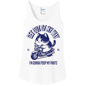 Get Out Of My Way Gonna Poop My Pants Funny Adult Humor Meme Ladies Essential Tank