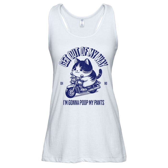 Get Out Of My Way Gonna Poop My Pants Funny Adult Humor Meme Ladies Essential Flowy Tank