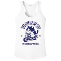 Get Out Of My Way Gonna Poop My Pants Funny Adult Humor Meme Ladies PosiCharge Competitor Racerback Tank