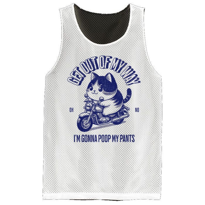 Get Out Of My Way Gonna Poop My Pants Funny Adult Humor Meme Mesh Reversible Basketball Jersey Tank