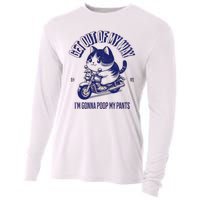 Get Out Of My Way Gonna Poop My Pants Funny Adult Humor Meme Cooling Performance Long Sleeve Crew