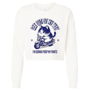 Get Out Of My Way Gonna Poop My Pants Funny Adult Humor Meme Cropped Pullover Crew