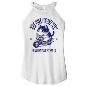 Get Out Of My Way Gonna Poop My Pants Funny Adult Humor Meme Women's Perfect Tri Rocker Tank