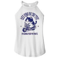 Get Out Of My Way Gonna Poop My Pants Funny Adult Humor Meme Women's Perfect Tri Rocker Tank