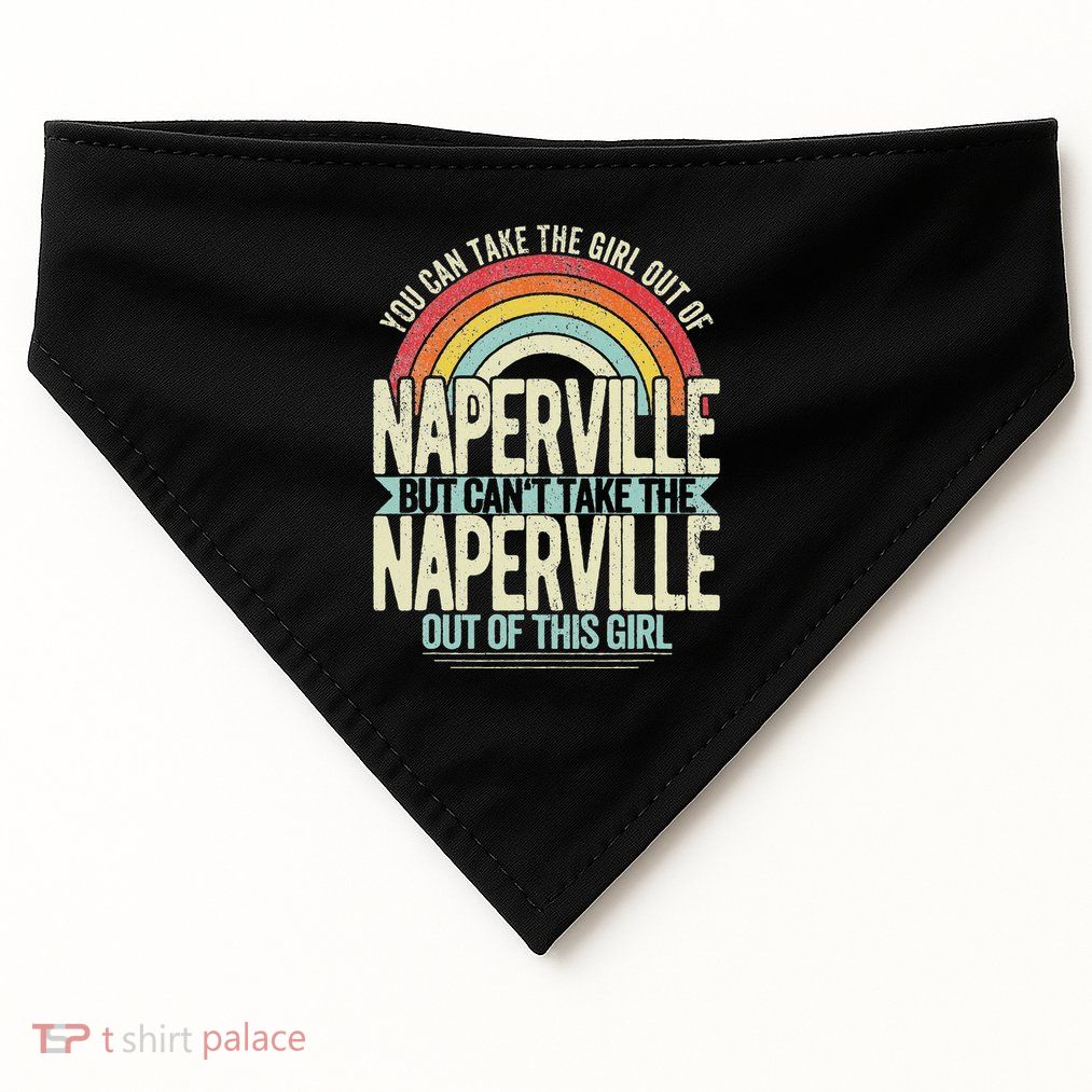 Girl Out Of Naperville Illinois Hometown Home Naperville USA-Made Doggie Bandana