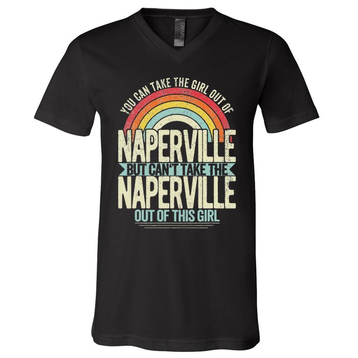 Girl Out Of Naperville Illinois Hometown Home Naperville V-Neck T-Shirt