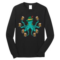 German Octopus Oktoberfest Funny Bavarian Festival Long Sleeve Shirt