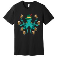 German Octopus Oktoberfest Funny Bavarian Festival Premium T-Shirt