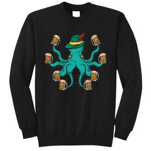 German Octopus Oktoberfest Funny Bavarian Festival Tall Sweatshirt