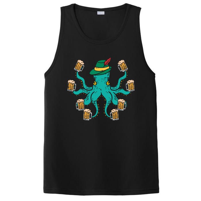 German Octopus Oktoberfest Funny Bavarian Festival PosiCharge Competitor Tank