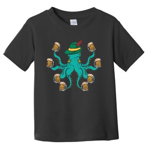 German Octopus Oktoberfest Funny Bavarian Festival Toddler T-Shirt