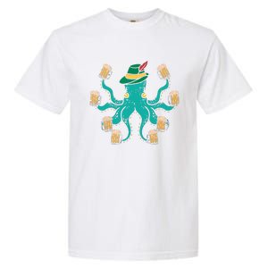 German Octopus Oktoberfest Funny Bavarian Festival Garment-Dyed Heavyweight T-Shirt