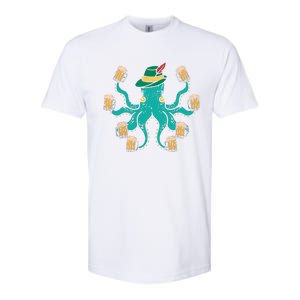 German Octopus Oktoberfest Funny Bavarian Festival Softstyle CVC T-Shirt