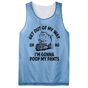 Get Out Of My Way Gonna Poop My Pants Mesh Reversible Basketball Jersey Tank