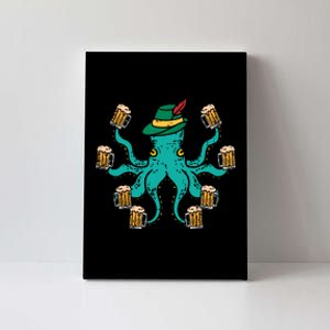 German Octopus Oktoberfest Funny Bavarian Festival Canvas