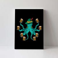 German Octopus Oktoberfest Funny Bavarian Festival Canvas