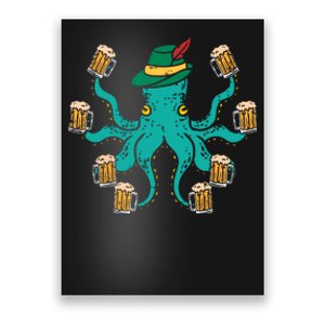 German Octopus Oktoberfest Funny Bavarian Festival Poster