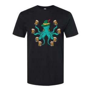 German Octopus Oktoberfest Funny Bavarian Festival Softstyle CVC T-Shirt