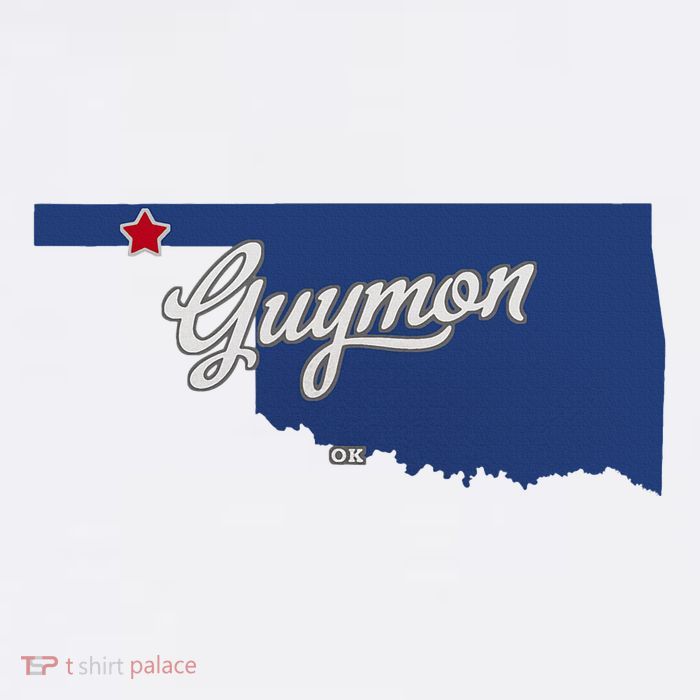 Guymon Oklahoma Ok Map T-Shirt