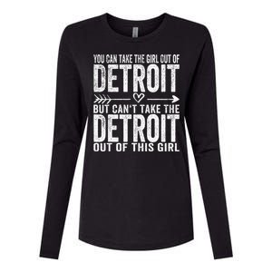 Girl Out Of Detroit Michigan Hometown Home Detroit Womens Cotton Relaxed Long Sleeve T-Shirt